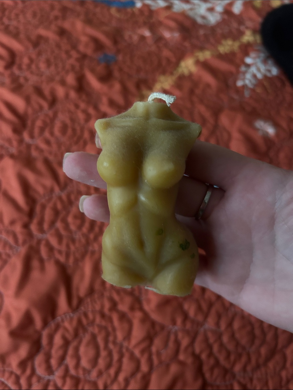 Beeswax Nude Torso Candle - Natural Yellow